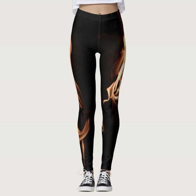 Mädchen auf Feuer Leggings (Vorderseite)