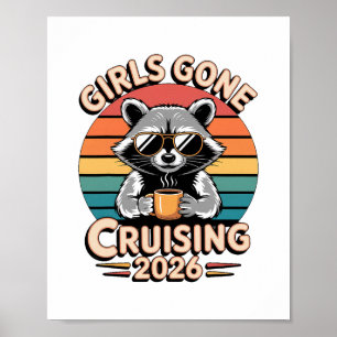 Mädchen auf Kreuzfahrt 2026 Kreuzfahrt Urlaubsreis Poster