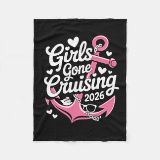 Mädchen auf Kreuzfahrt 2026 Pink Cruise Urlaubsrei Fleecedecke