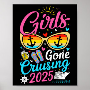 Mädchen auf Kreuzfahrt-Urlaub 2025 Party-Kreuzfahr Poster