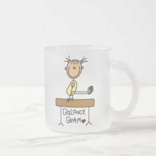 Mädchen auf Schwebebalken Mattglastasse