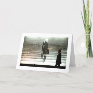 MÄDCHEN AUF STUFEN NEUE LIFE-Karte Karte