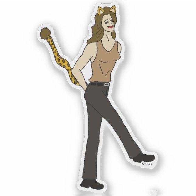 Mädchen Aufkleber (Vorderseite)