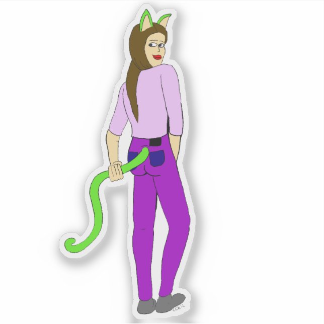 Mädchen Aufkleber (Vorderseite)