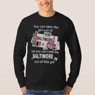 Mädchen aus Baltimore Bordkarte  Flugticket B T-Shirt