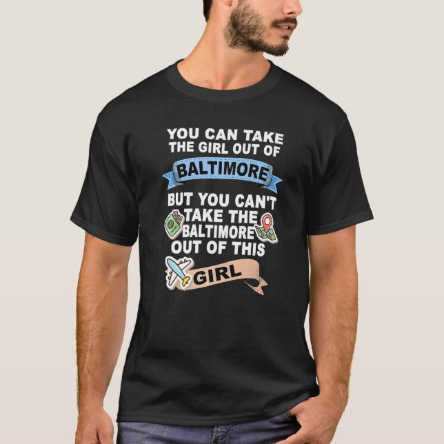 Mädchen aus Baltimore City T-Shirt (Vorderseite)