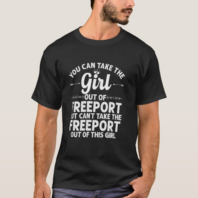 Mädchen aus dem Freeport TX Texas Funny Zuhause Ro T-Shirt (Vorderseite)