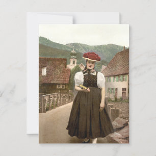 Mädchen aus dem Schwarzwald in Deutschland (c. 190 Postkarte