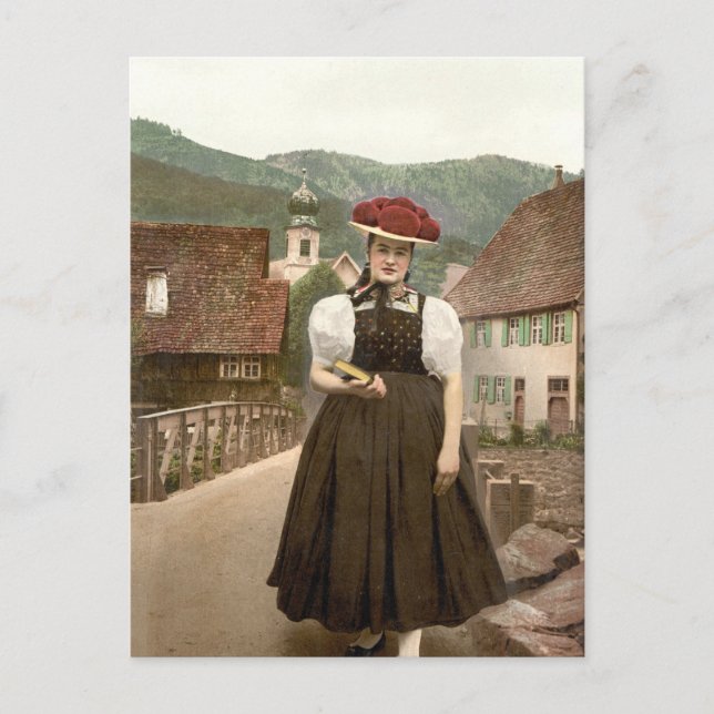 Mädchen aus dem Schwarzwald in Deutschland (c. 190 Postkarte (Vorderseite)