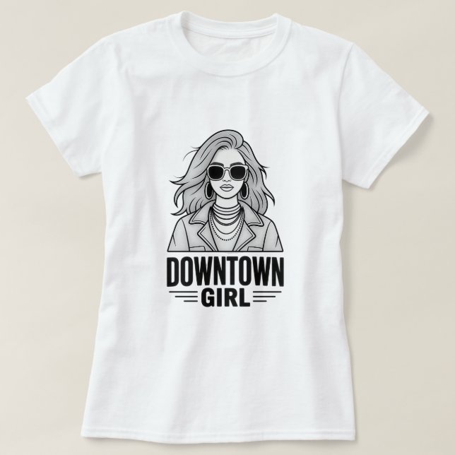 Mädchen aus der City T-Shirt (Design vorne)