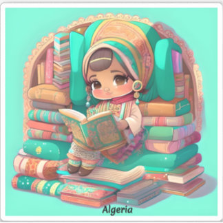 Mädchen aus der Welt Lesung - Algerien Aufkleber