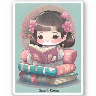 Mädchen aus der Welt Lesung - Südkorea Aufkleber