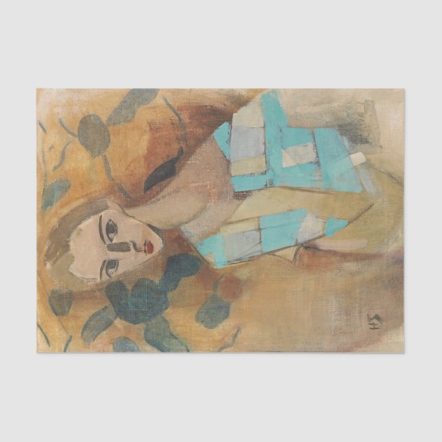 Mädchen aus Eydtkuhne, H.Schjerfbeck Seidenpapier (Vorderseite)