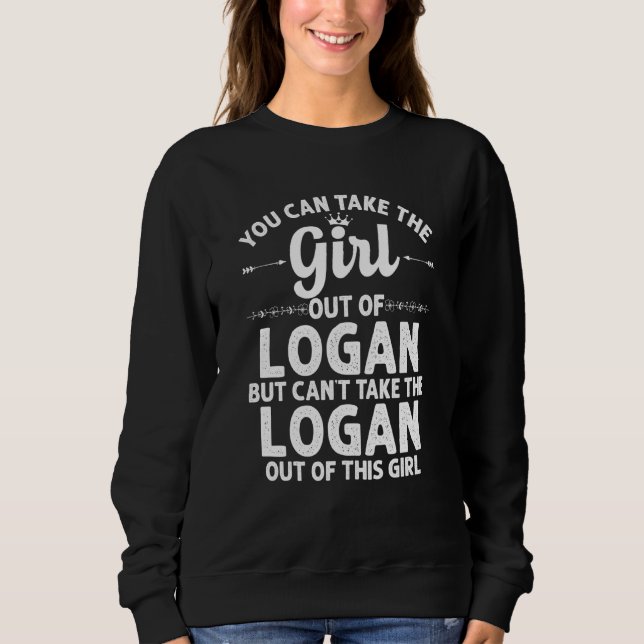 Mädchen aus Logan Ut Utah Funny Zuhause Roots Usa Sweatshirt (Vorderseite)
