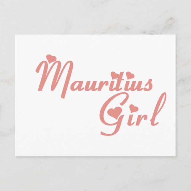 Mädchen aus Mauritius Postkarte (Vorderseite)