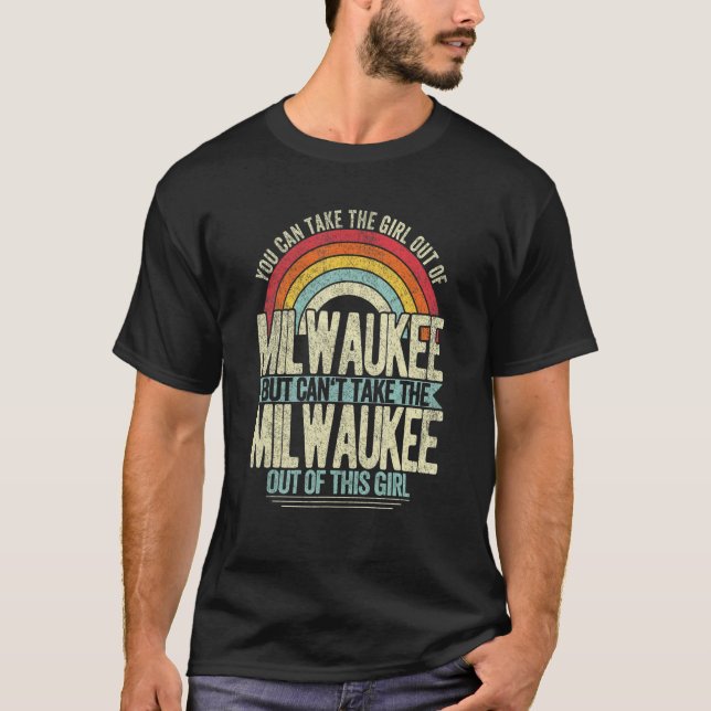 Mädchen aus Milwaukee Wisconsin Heimat Zuhause Mil T-Shirt (Vorderseite)