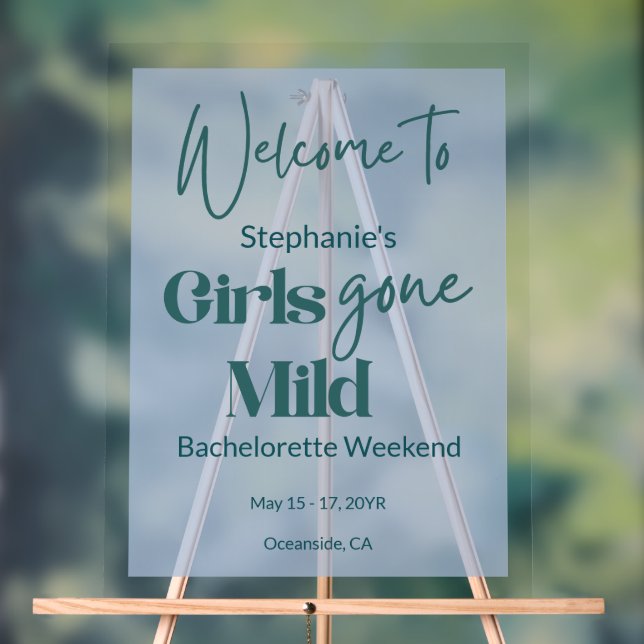 Mädchen außer Rand und Band Einzigartiges Junggese Acrylschild (Neutral)