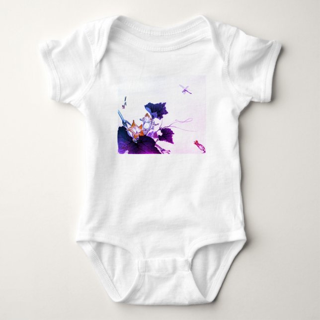MÄDCHEN BABY BODYSUIT DRAGON FLY BLUME DIMENTIEREN BABY STRAMPLER (Vorderseite)