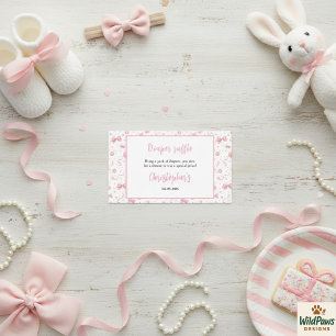 Mädchen-Baby-Party mit rosa Schleife – Eine süße u Begleitkarte