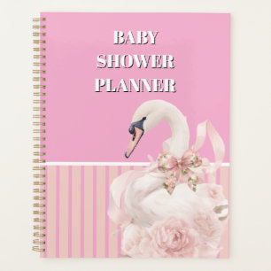 Mädchen-Baby-Party mit rosa Schleife Planer