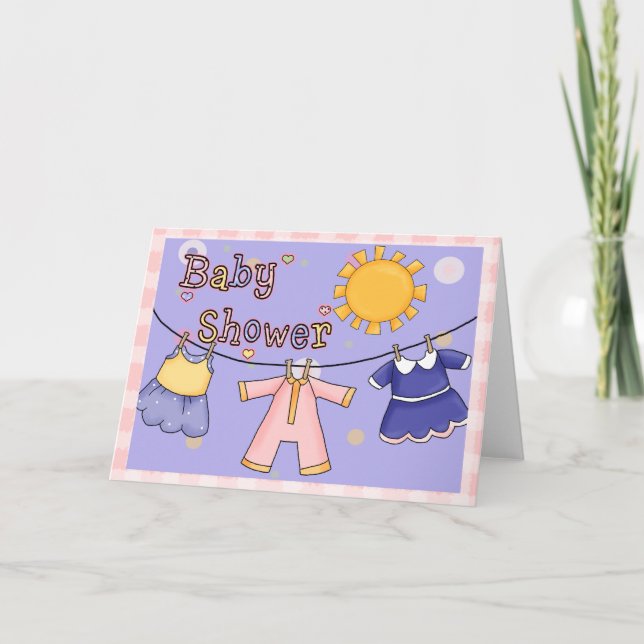 Mädchen Babyparty Einladung (Vorderseite)