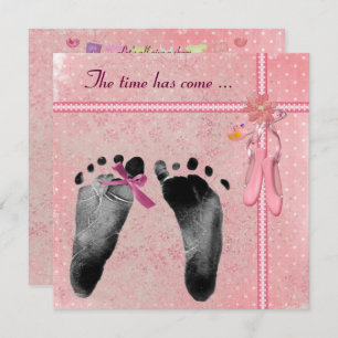 Mädchen Babyparty Einladung