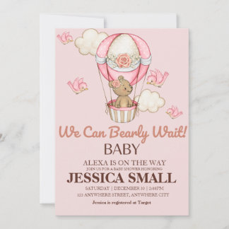 Mädchen Babyparty Einladung