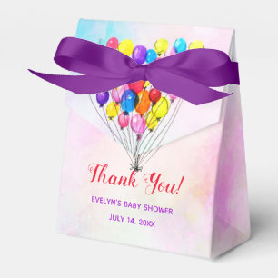 MÄDCHEN BABYPARTY   Lila Rainbow BALLOON LIEBE Geschenkschachtel