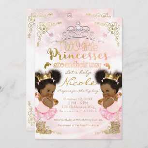 Mädchen-Babyparty Prinzessin-Tutu Crown Ethnic Einladung