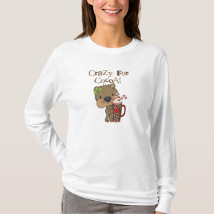 Mädchen-Bär verrückt für Kakao T-Shirt