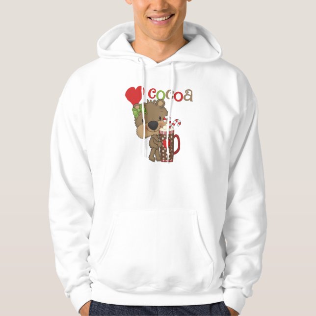 Mädchen-Bärn-Kakao-Liebe Hoodie (Vorderseite)