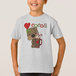 Mädchen-Bärn-Kakao-Liebe T-Shirt