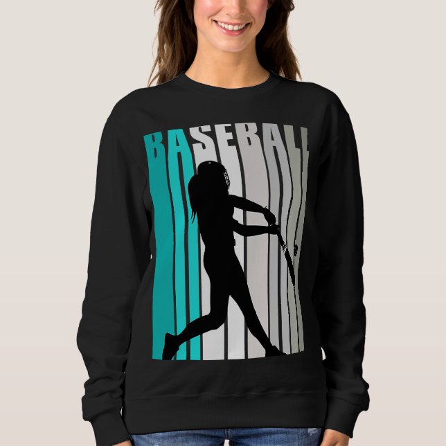 Mädchen Baseball Baseball Cool Einzigartige Softba Sweatshirt (Vorderseite)