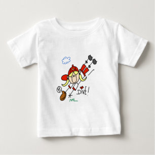 Mädchen Baseball Eintauchen in Home T-Shirts und G