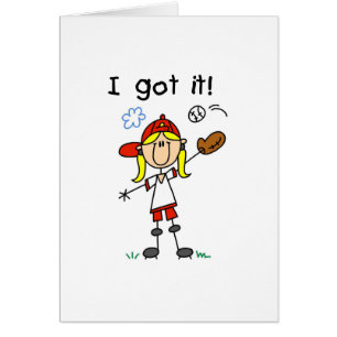 Mädchen-Baseball got ich ihn