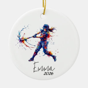 Mädchen Baseball-Schmuck, Baseball-Schmuck Keramik Ornament