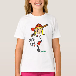 Mädchen-Baseball-Teig herauf T-Shirts und