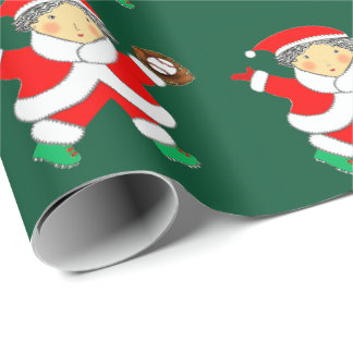 Mädchen Baseball Weihnachtsgeschenk Verpackungspap Geschenkpapier