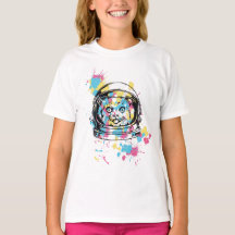 Mädchen Basic T-Shirt - Cosmic Kitty