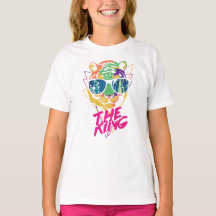 Mädchen Basic T-Shirt - The King
