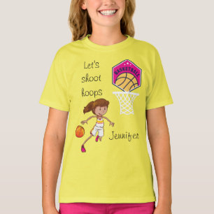 Mädchen Basketball "Let's Shoot Hoops" Custom T-Shirt