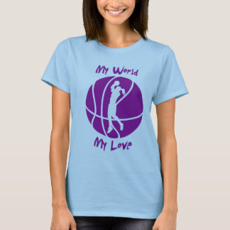 Mädchen-Basketball meine Welt, meine Liebe T-Shirt