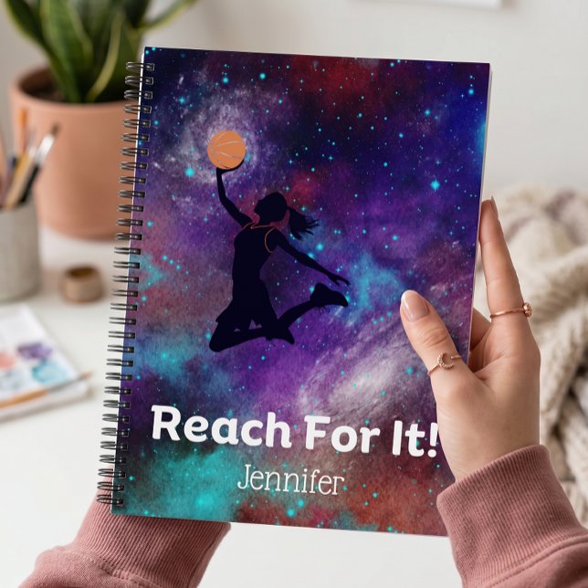 Mädchen-Basketball-Motiv-Spiralblock Notizbuch (Von Creator hochgeladen)
