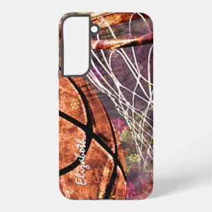 Mädchen-Basketball personalisierte Sportgeschenke Samsung Galaxy Hülle