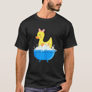 Mädchen Bathed Yellow Duck Rubbersoap Blasen T-Shirt