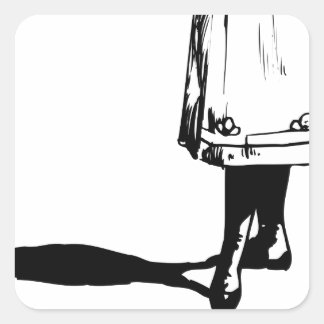 Mädchen besser quadratischer aufkleber