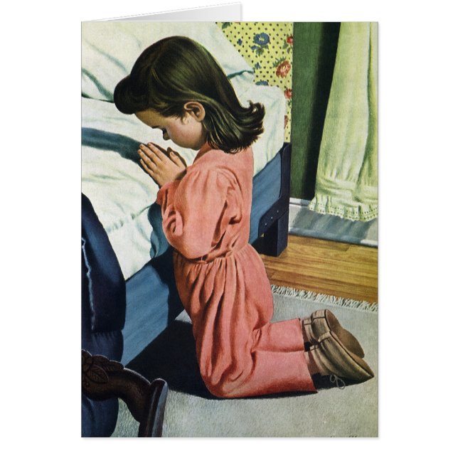 Mädchen beten zu Bedtime, das Fürstengebet (Vorne)