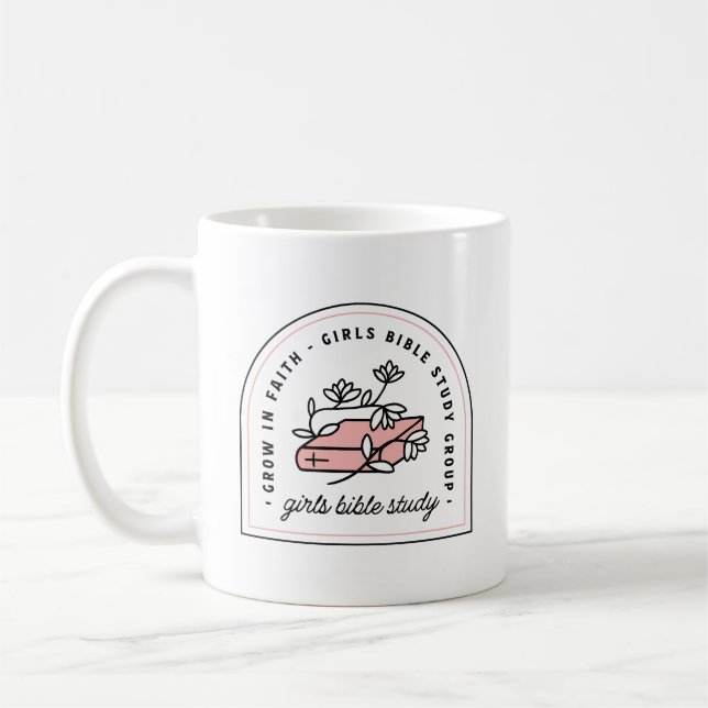 Mädchen Bibelstudium Lesegruppe Ästhetik Kaffeetasse (Links)