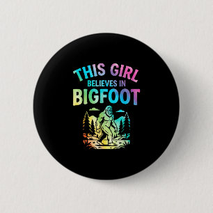 Mädchen Bigfoot-Gläubiger Tie Dye Sasquatch Krypti Button