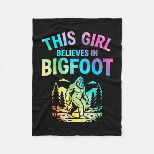 Mädchen Bigfoot-Gläubiger Tie-Dye-Sasquatch-Krypti Fleecedecke